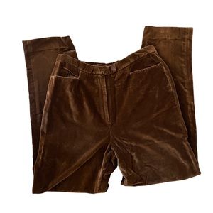 VTG Pendleton Brown Velvet Cigarette Trousers